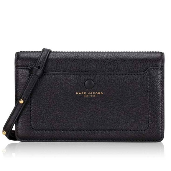 Marc Jacobs Empire City STR crossbody wallet black slim handbag - Picture 2 of 14